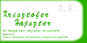 krisztofer hajszter business card